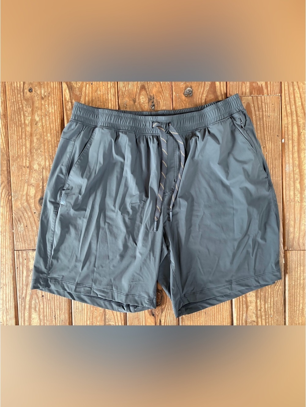 RHONE Men's Gray Athletic Swim Trunks